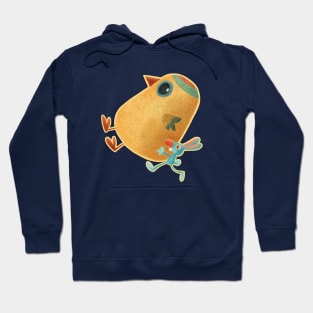 rabbit and chick Hoodie